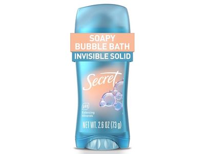 Secret Antiperspirant Deodorant, Soapy Bubble Bath, 2.6 oz/73 g