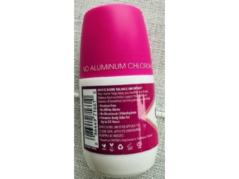 Crystal 3 In 1 Deodorant Roll-On, Unscented, 2.25 fl oz/66 mL