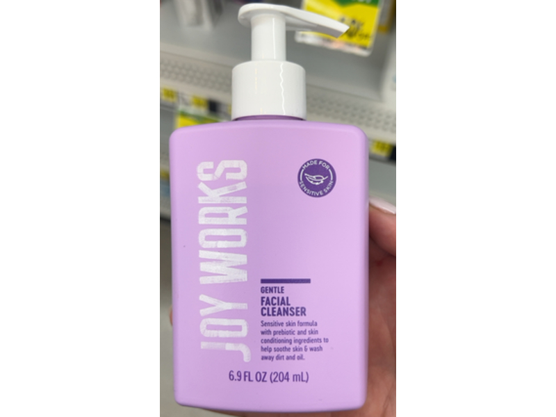 Joy Works Gentle Facial Cleanser, Sensitive Skin, 6.9 fl oz/204 mL