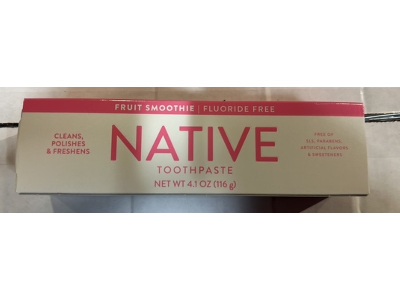 Native Toothpaste, Fruit Smoothie, 4.1 oz/116 g