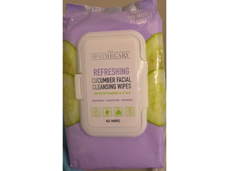 The Spathecary Refreshing Cucumer Facial Cleansing Wipes, 60 Count