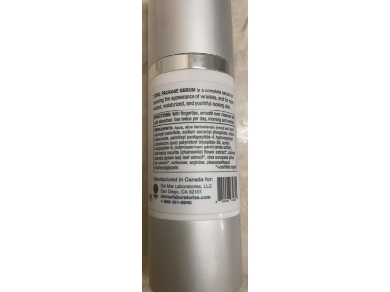 Del Mar Total Package Serum, Vitamin C, Hyaluronic Acid, 1 fl oz/30 mL