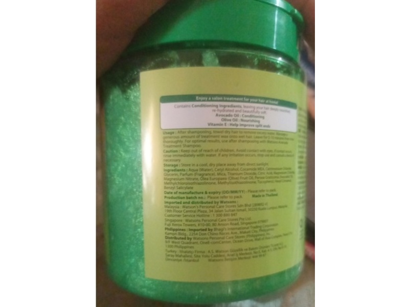 Watsons Conditioning Treatment Wax, Avocado, 500 mL