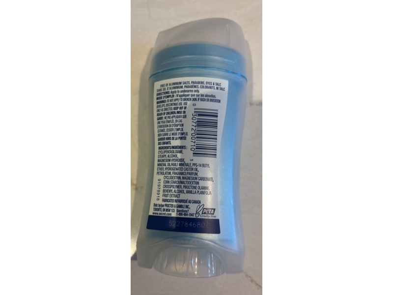 Secret Dry Solid Deodorant, Notes Of Vanilla, 68 g