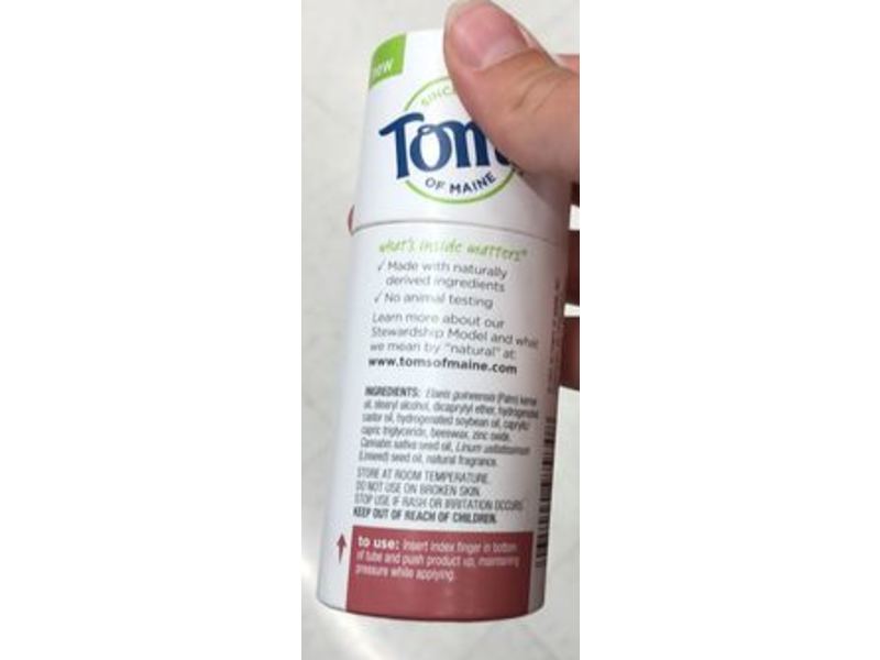 Tom's Of Maine Natural Strength Deodorant, Fresh Rose + Hemp Seed Oil, Sensitive, 2 oz/56 g