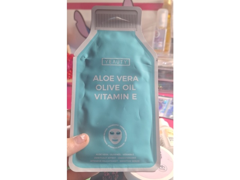 Yeauty Smoothie Cloth Mask, Aloe Vera Olive Oil Vitamin E, 1 Count