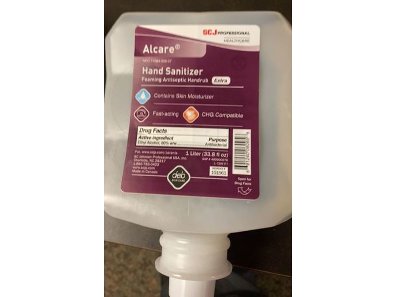 Scj Professional Alcare Foaming Antiseptic Hand Sanitizer, 33.8 fl oz/1 L