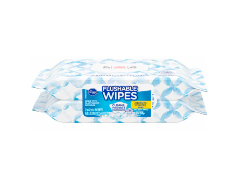 Kroger Flushable Wipes, Pack Of 2, 84 Count
