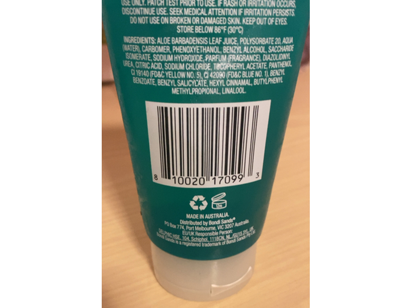 Bondi Sands After Sun Non - Greasy Cooling Gel, Aloe Vera, 6.76 fl oz/200 mL