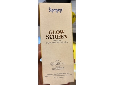Supergoop! Glow Screen Sunscreen Primer, SPF 30, Sunset, 1.7 fl oz/50 mL