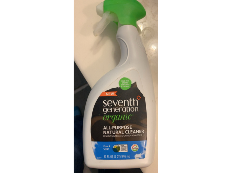 Seventh Generation Organic All-Purpose Cleaner, Free & Clear, 32 fl oz/946 mL
