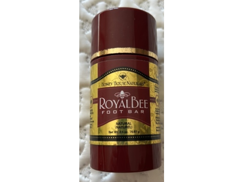 Honey House Naturals Royal Bee Foot Bar, Natural, 2.5 oz/70.87 g