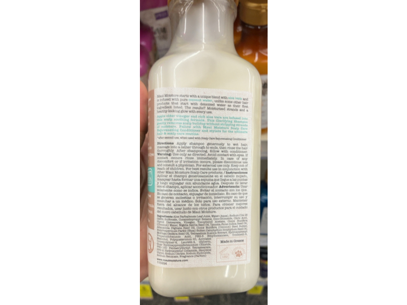 Maui Moisture Scalp Care Clarifying Shampoo, Apple Cider Vinegar, 13 fl oz/385 mL