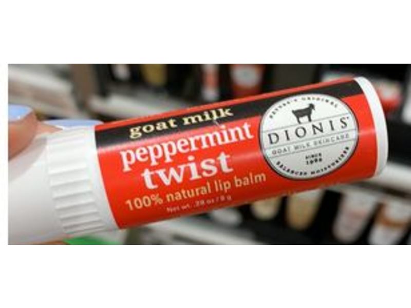 Dionis Goat Milk Skincare, Lip Balm Peppermint Twist, 0.28 oz/8 g