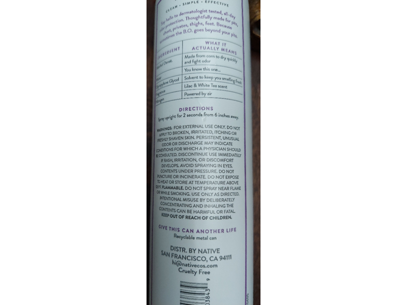 Native Deodorant, Lilac & White Tea, 3.5 oz/99 g