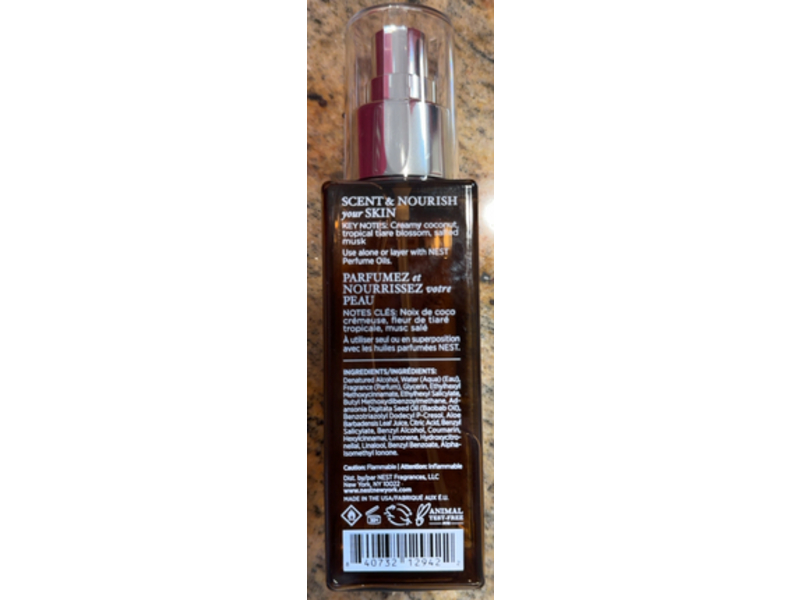 Nest Balinese Coconut Body Mist, Nourishing Boabab Oil, 4.23 fl oz/125 mL