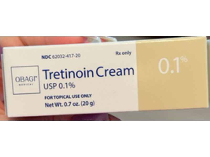 Tretinoin Cream, 0.1%, 0.7 oz/20 g, Obagi (Rx)