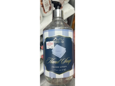 Bella Fortune Hand Soap, Fresh Linen, 25 fl oz/740 mL