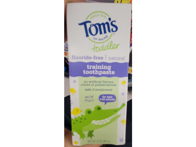 Tom's Of Maine Toddler Training Toothpaste, Wild Fruit, 1.75 oz/49.6 mL