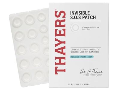 Thayers Invisible S.O.S Hydrocolloid Acne Pimple Patch, 22 Count
