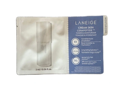 Laneige Cream Skin Cerapeptide Toner & Moisturizer, 0.06 fl oz/2 mL