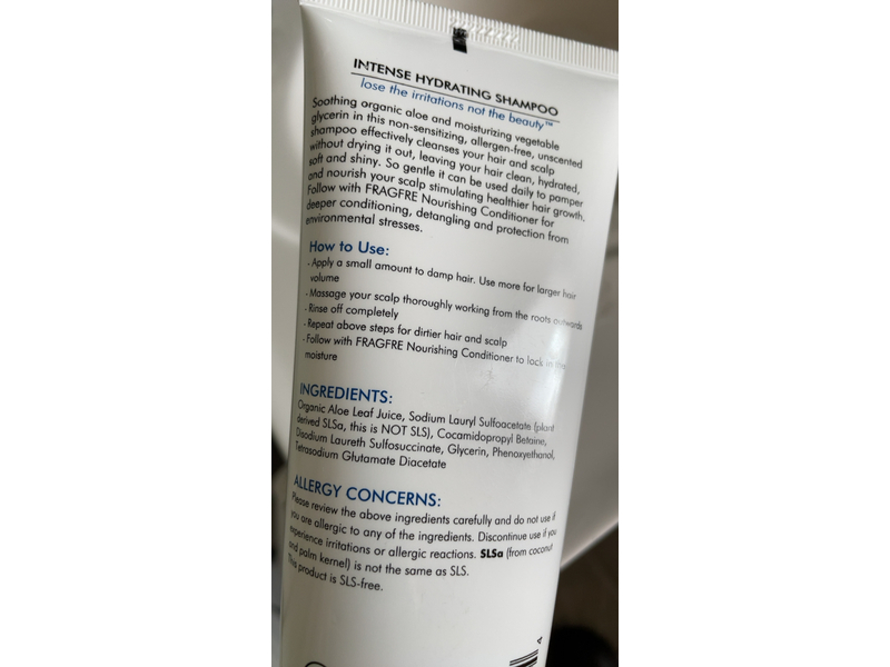 Fragfre Intense Hydrating Shampoo, 8 fl oz/237 mL