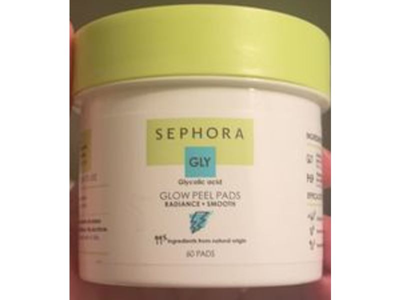 Sephora Glow Peel Pads, Glycolic Acid, Radiance + Smooth, 60 Count