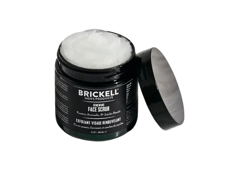 Brickell Renewing Face Scrub, Jojoba Beads, Avocado & Pumice, 4 oz/118 mL
