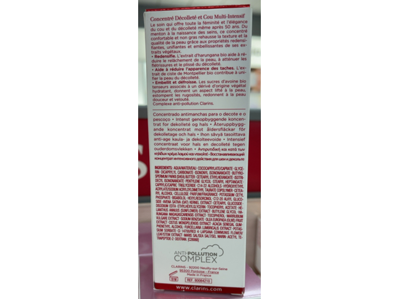 Clarins Super Restorative Decollete & Neck Concentrate Anti Age Spots, Replenishing, 2.4 oz/75 mL