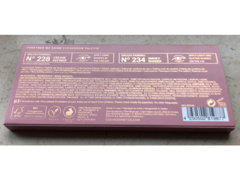 Zoeva Eyeshadow Palette, Together We Shine, 0.04 oz/1.2 g