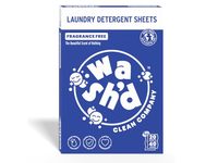 The Wash'd Clean Company Laundry Detergent Sheets, Fragrance Free, 20 Sheets - thumbnail 1