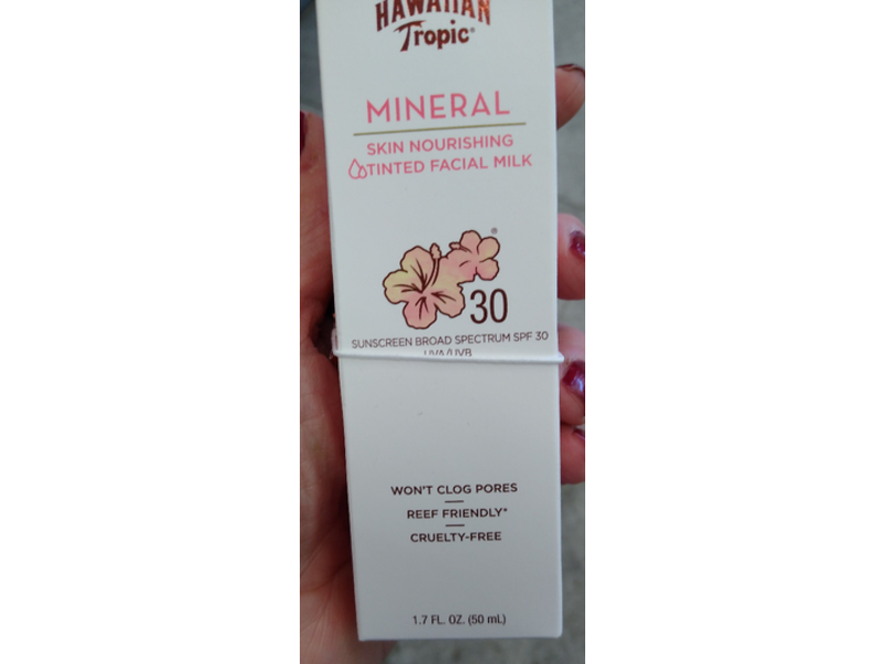 Hawaiian Tropic Mineral Skin Nourishing Tinted Facial Milk, SPF 30, 1.7 fl oz/50 mL