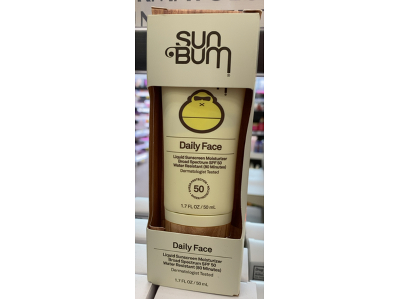 Sun Bum Daily Liquid Sunscreen Moisturizer, SPF 50, 1.7 fl oz/50 mL