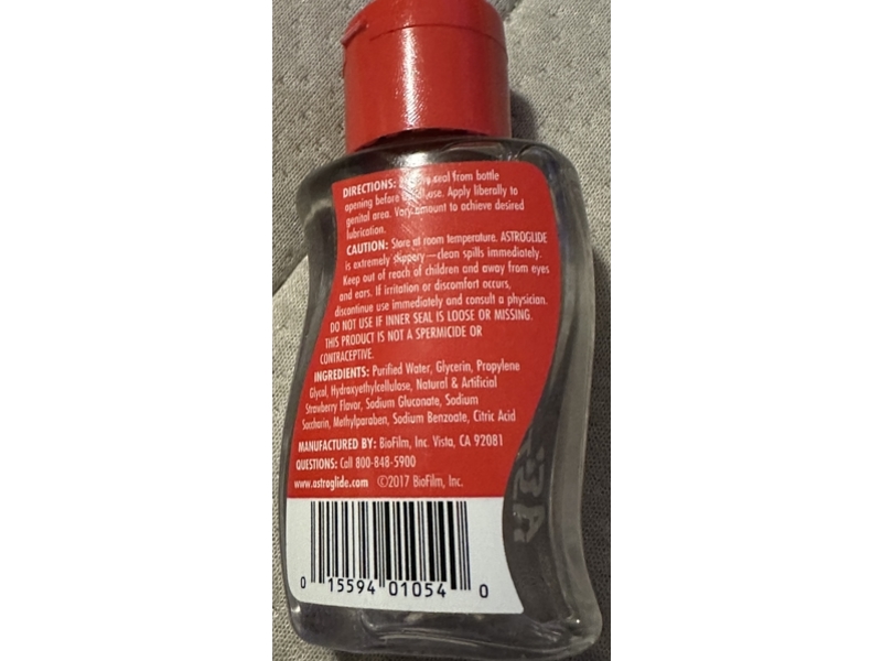 Astroglide Sensual Strawberry Personal Lubricant, 2.5 fl oz/74 mL