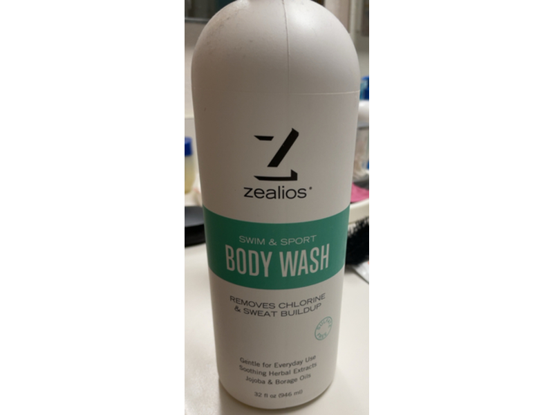 Zealios Swim & Sport Body Wash, Jojoba & Borage Oils, 32 fl oz/946 mL