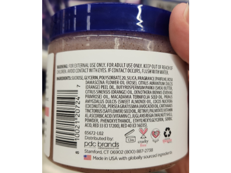 Dr. Teal's Shea Sugar Scrub Rose Essential Oil, 19 oz/538 g