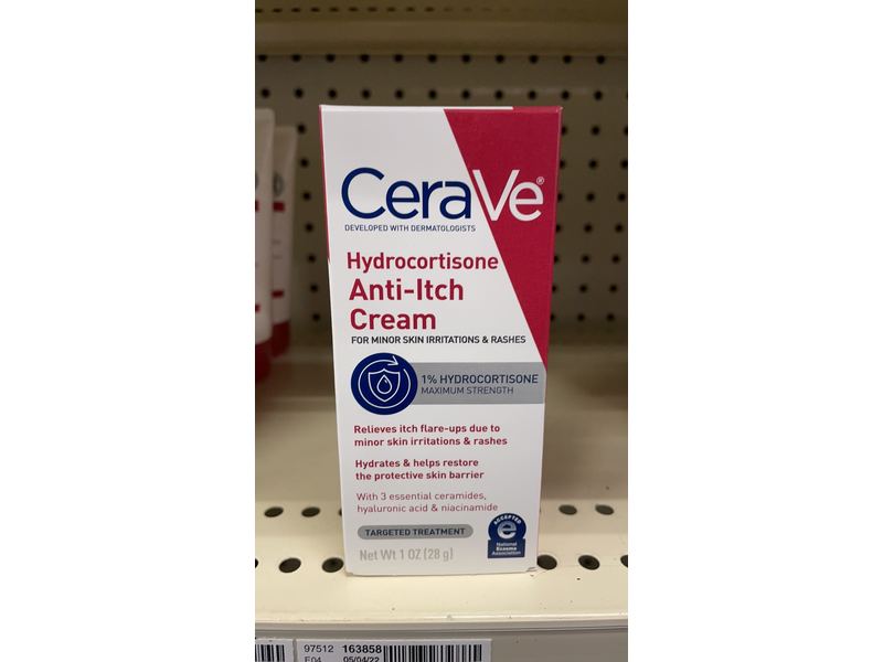 Cerave Hydrocortisone Anti-Itch Cream, 1 oz/28 g