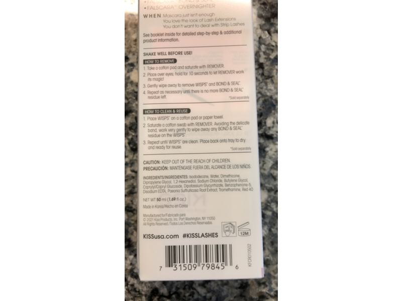 Kiss Falscara Remover, 1.69 fl oz/50 mL