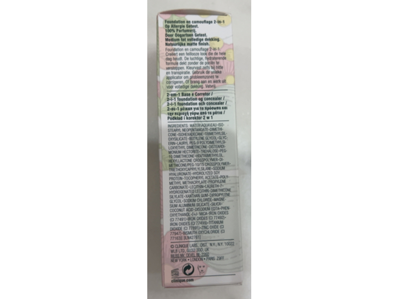 Clinique 2 In 1 Beyond Perfecting Foundation + Concealer, 08 Linen, 1 fl oz/30 mL