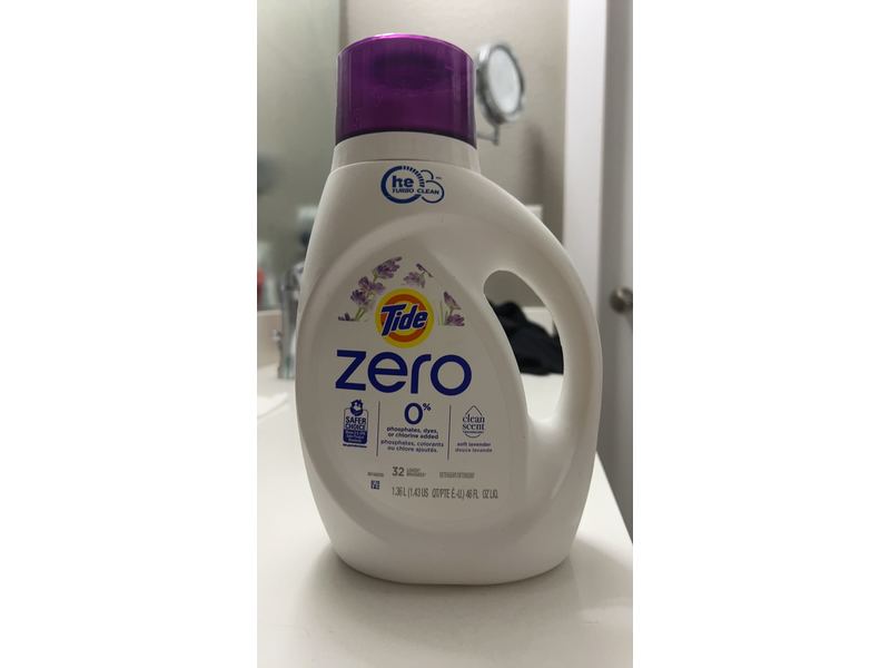 Tide Zero Detergent, 46 fl oz/1.36 L, 32 Loads