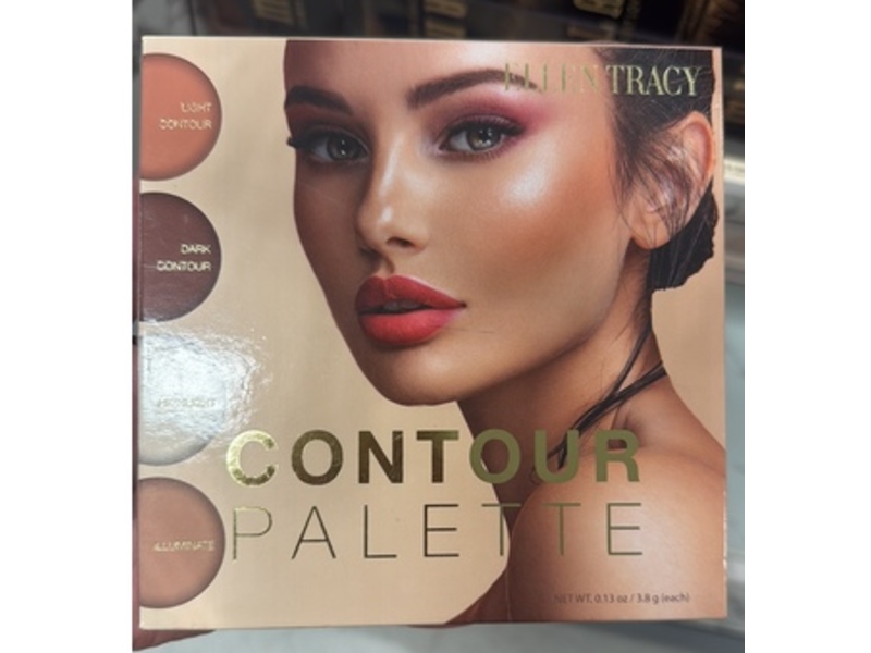 Ellen Tracy Contour Palette, Dark & Light Contour + Highlight + Illuminate, 0.13 oz/3.8 g