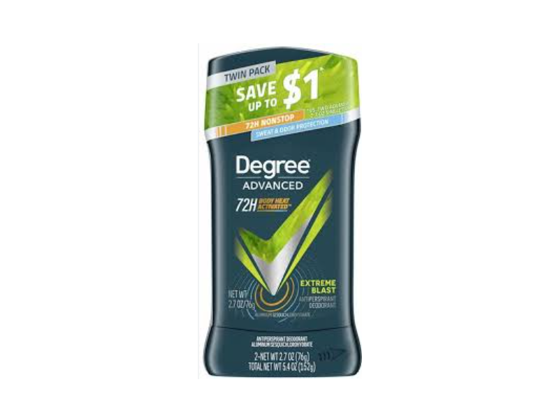 Degree Advanced Antiperspirant Deodorant, Extreme Blast, 2.7 oz/76 g