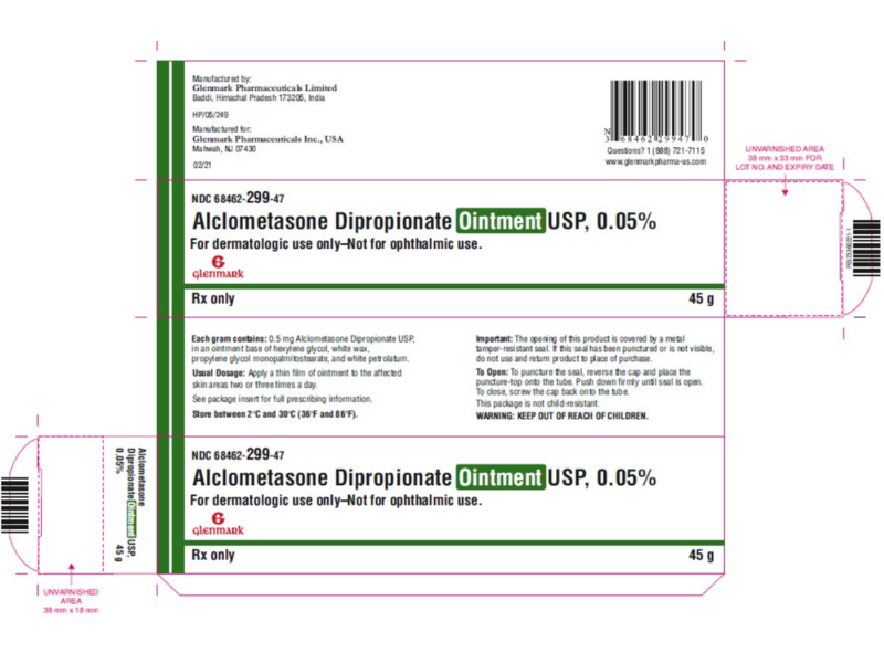 Alclometasone Dipropionate Ointment USP, 0.05%, 45 g, Glenmark (RX)