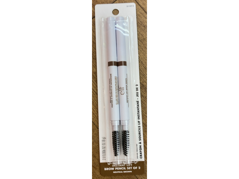 e.l.f. Cosmetics Instant Lift Brow Pencil Set, Neutral Brown, 0.006 oz/0.18 g