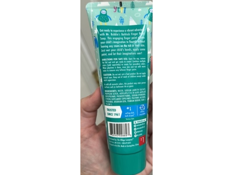 MR. Bubble Bathtub Finger Paint Soap, Forest Green, 3 fl oz/88 mL