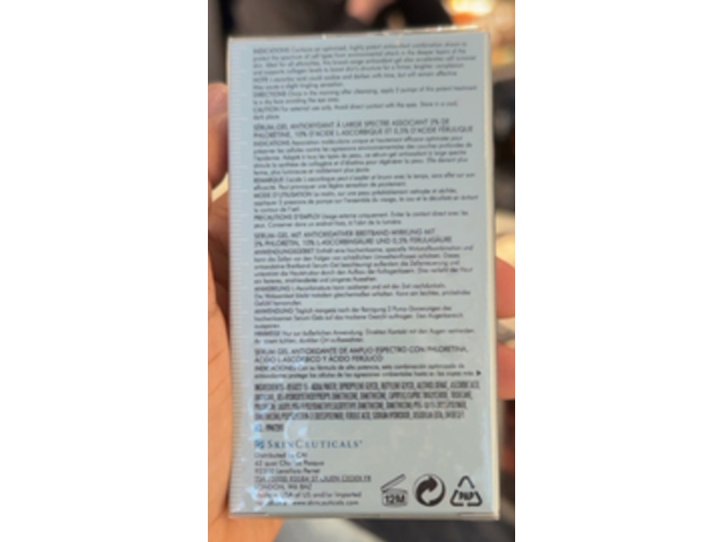 SkinCeuticals Prevent Phloretin CF Serum-In-A-Gel Antioxidant Treatment, 1 fl oz/30 mL