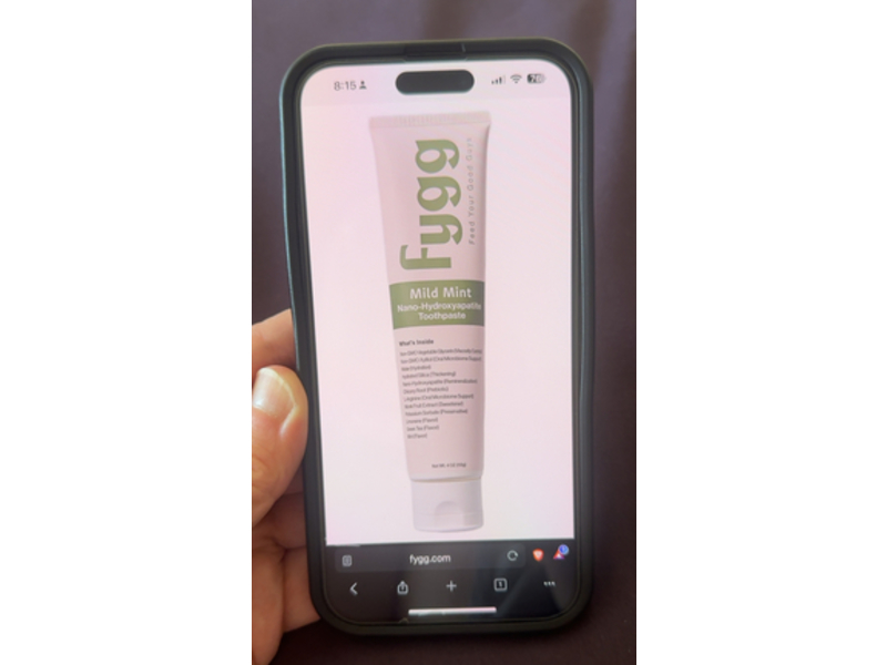 Fygg Mild Mint Nano-Hydroxyapatite Toothpaste, 4 oz/113 g