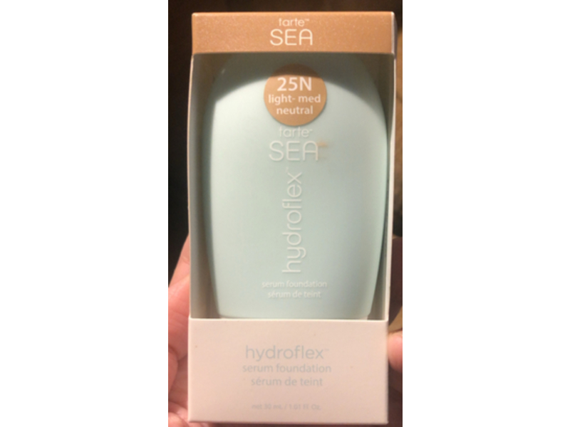 Tarte Cosmetics Sea Hydroflex Serum Foundation, 25N Light Medium Neutral, 1.01 fl oz/30 mL