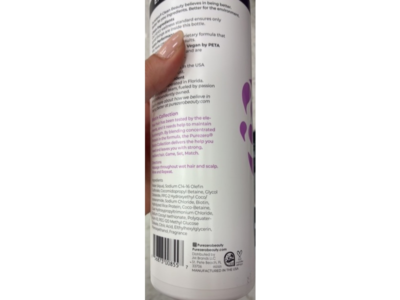 Pure Zero Biotin Strengthening Shampoo, 20 fl oz/591 mL