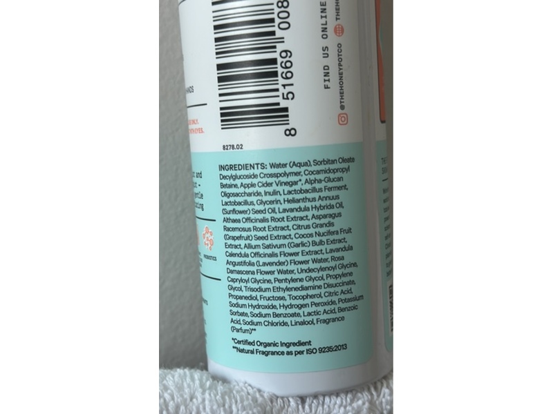 The Honey Pot Company Prebiotic Foaming Wash, 5.51 fl oz/163 mL